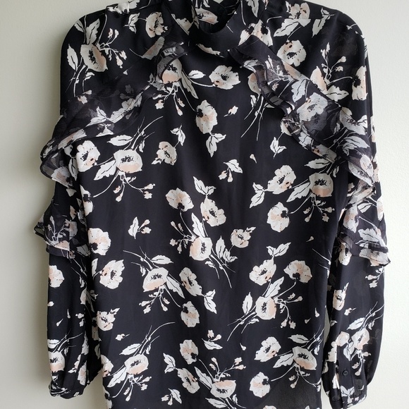 Floral Ruffled Georgette Shirt - Picture 4 of 4